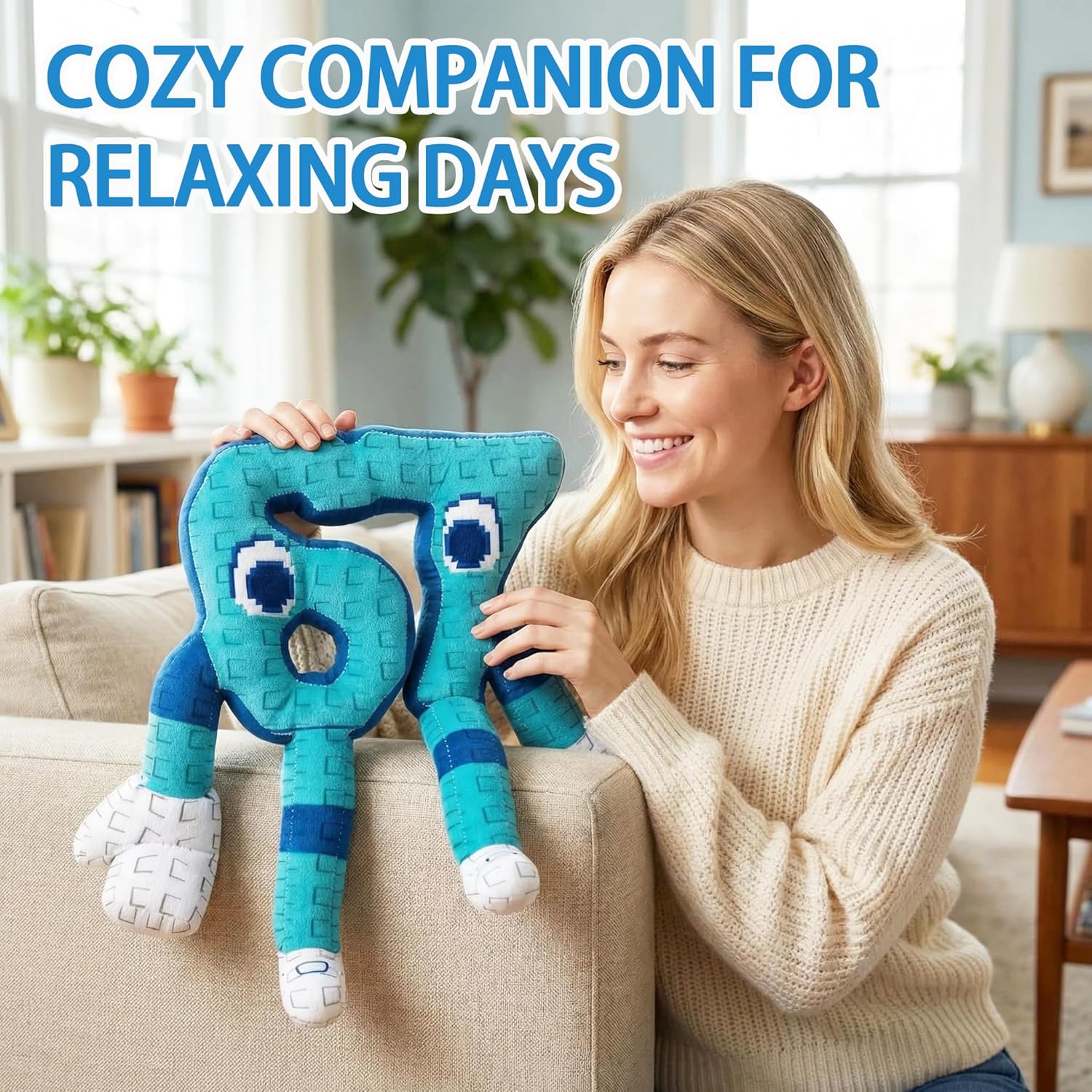 67 Plush Toy,11" Soft Stuffed Number Character,Funny Home Office Game Room Decor Plush Toy,Soft Collectible Gift for Fans,Room Decor (2PCS) - Image 4