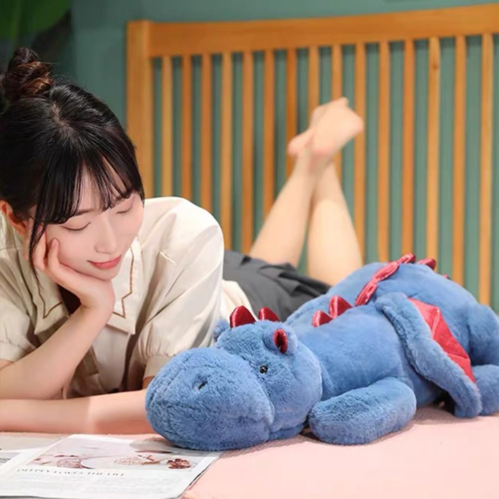 Weighted Stuffed Animals 10Lbs 35.4", Weighted Dragon Stuffed Animal for Kids and Adults, Heavy Weighted Stuffed Animals for Comfort and Relaxation. Blue, Pink, and Green Available - Image 2