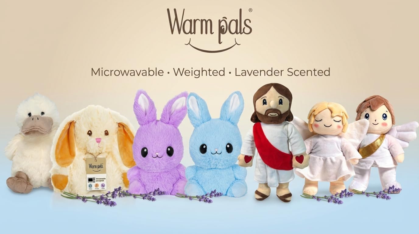 Boppsy Bunny Microwavable Easter Stuffed Animal, Weighted Heatable and Coolable Lavender Scented Plush for Kids and Adults, 1.5 lb, Warm Pals - Image 6