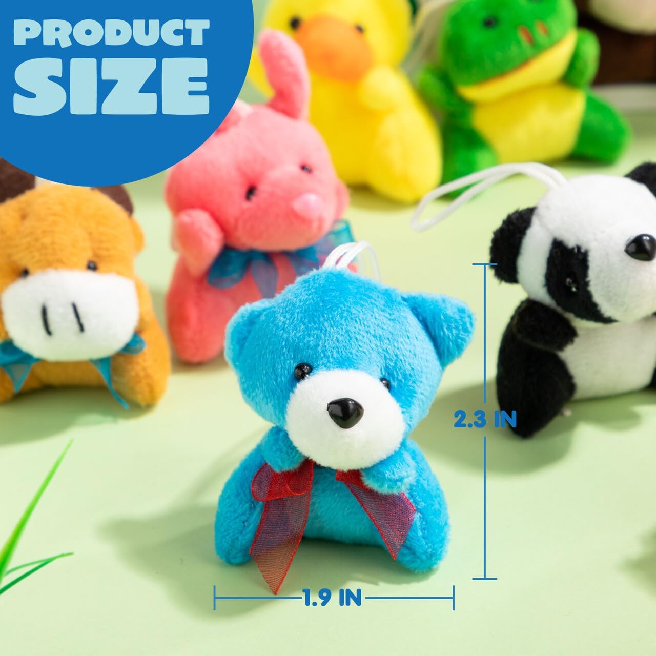 JOYIN 12 Pack Random Mini Animal Plush Toy Assortment (12 Units 3" Each),Bulk Stuffed Animals for Kids, Small Animals Plush Keychain Decoration, Carnival Prizes, Birthday Goodie Bags & Party Favors - Image 3