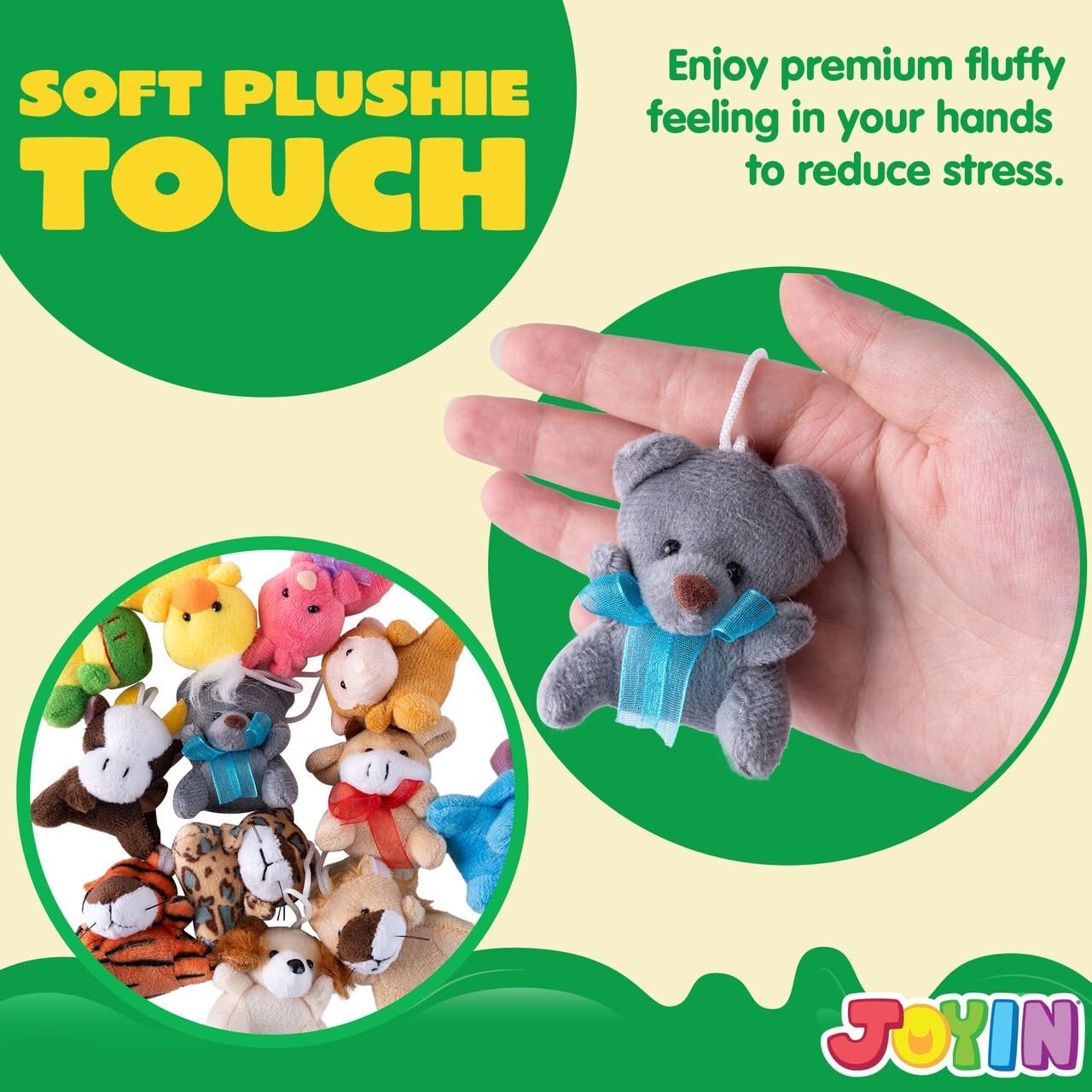 JOYIN 12 Pack Random Mini Animal Plush Toy Assortment (12 Units 3" Each),Bulk Stuffed Animals for Kids, Small Animals Plush Keychain Decoration, Carnival Prizes, Birthday Goodie Bags & Party Favors - Image 5