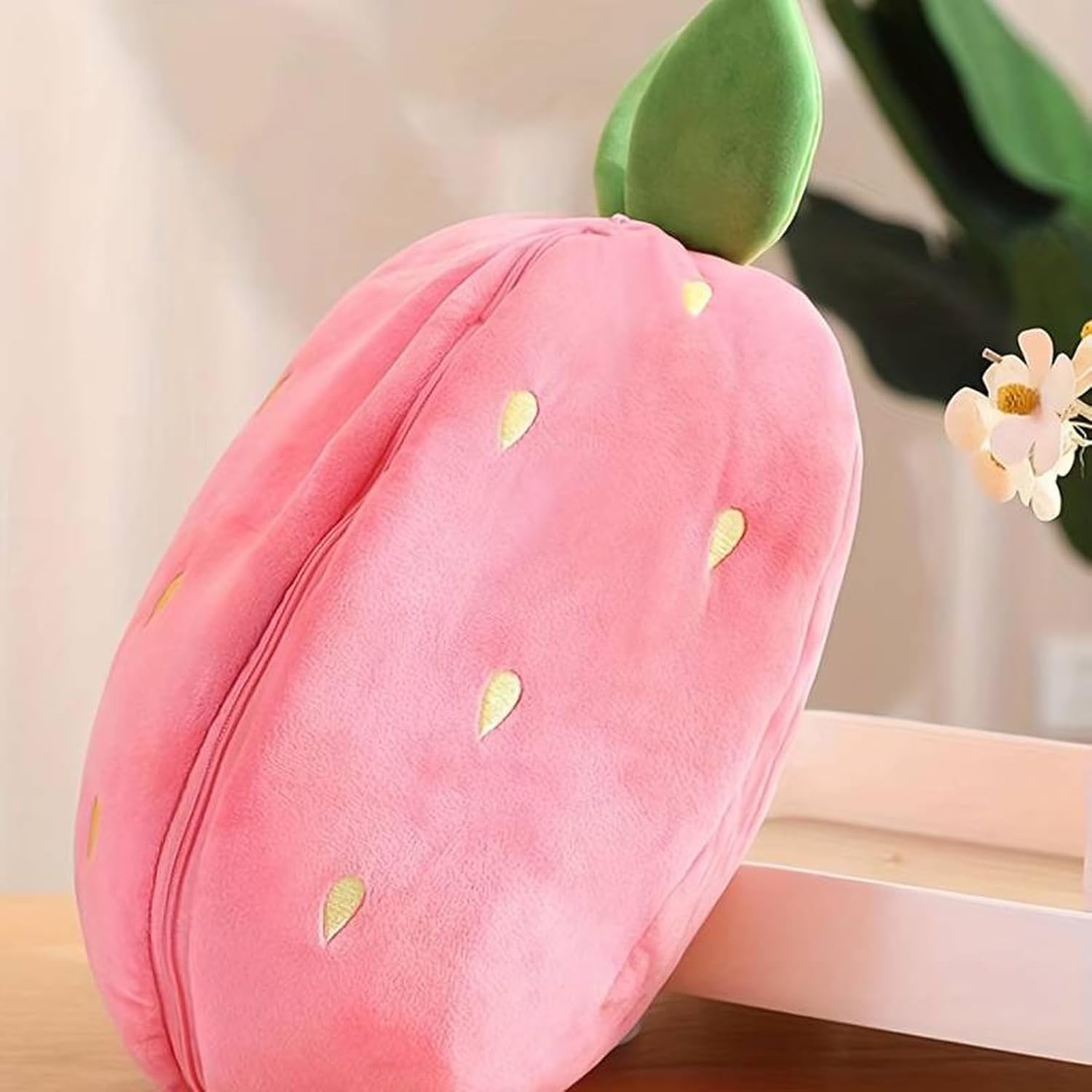 Strawberry Bunny Plush Toy Transformable Rabbit Stuffed Animal Pink 13.7 Inch Soft Plush Gift Girlfriend Girls Kids - Image 8