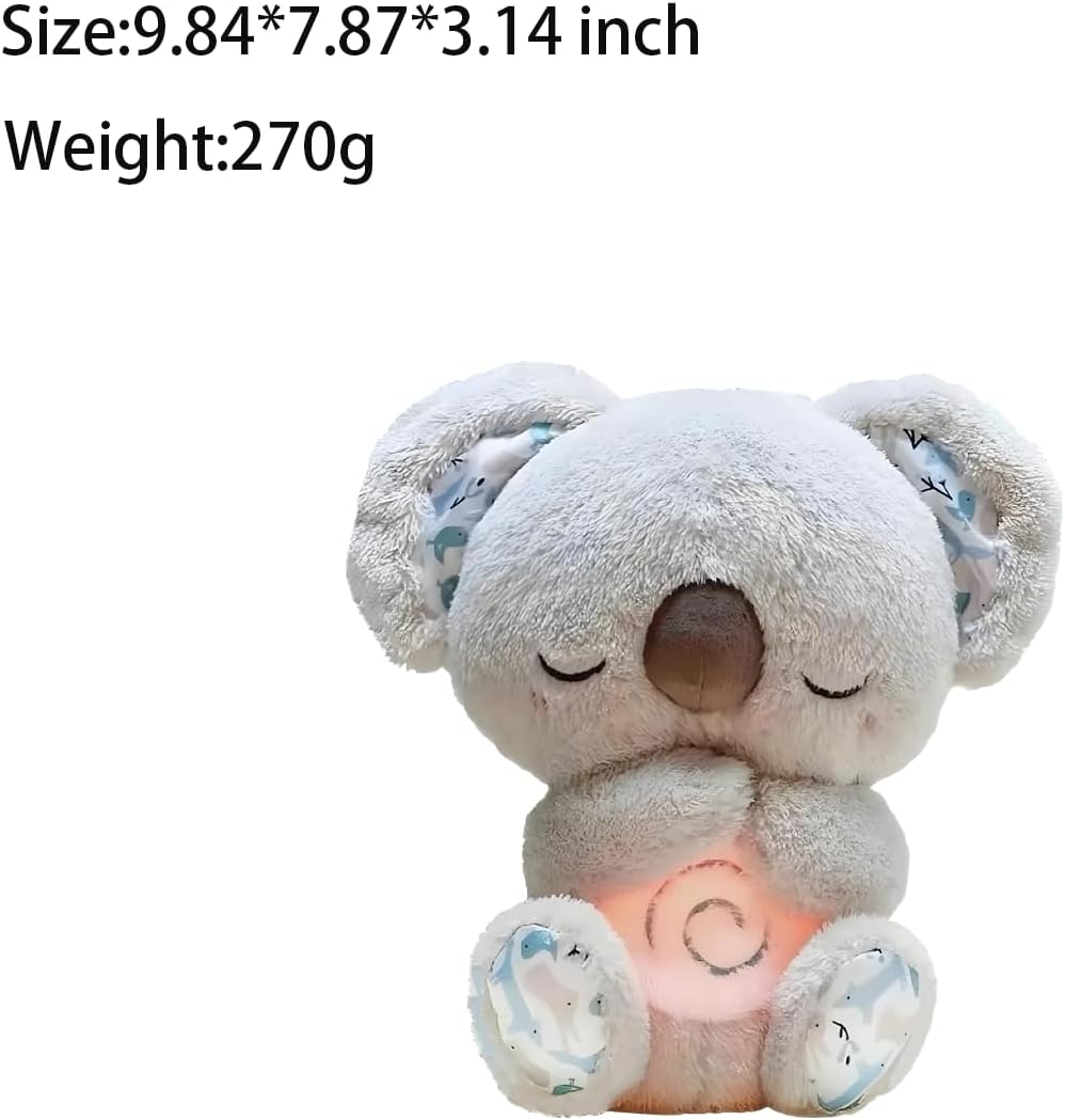 Anxiety Stuffed Animal - Relief Koala Bear for Adults & Kids, Soothing Plush with Breathing Motion, Calming Sleep Buddy, Music & Lights(self contained Battery) (Grey) - Image 9