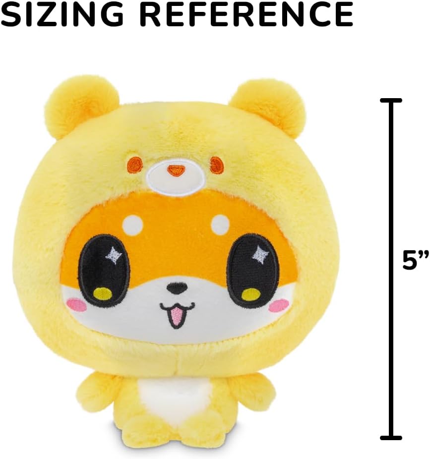 TeeTurtle Cloudheads Mochi The Shiba Inu Dog Plush - 5-Inch Pineapple Cake Scented Teddy Berries Stuffed Animal with Embroidered Details - Soft Cuddly Plush Toys for Kids, Teens, and Adults - Image 2