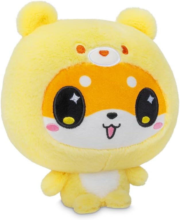 TeeTurtle Cloudheads Mochi The Shiba Inu Dog Plush - 5-Inch Pineapple Cake Scented Teddy Berries Stuffed Animal with Embroidered Details - Soft Cuddly Plush Toys for Kids, Teens, and Adults - Image 3