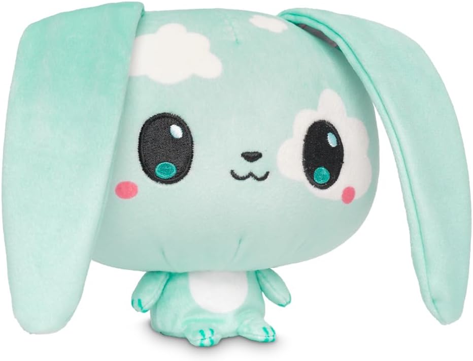 TeeTurtle Cloudheads Nimbus the Cloud Bunny Plush - 5-Inch Rabbit Stuffed Animal with Embroidered Details - Soft Cuddly Plush Toys for Kids, Teens, and Adults - Image 2