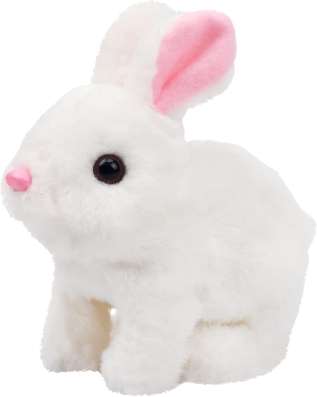 Hopearl Hopping Rabbit Interactive Electronic Pet Plush Bunny Toy with Sounds and Movements Animated Walking Wiggle Ears Twitch Nose Gift for Toddlers Birthday, White, 7'' - Image 8