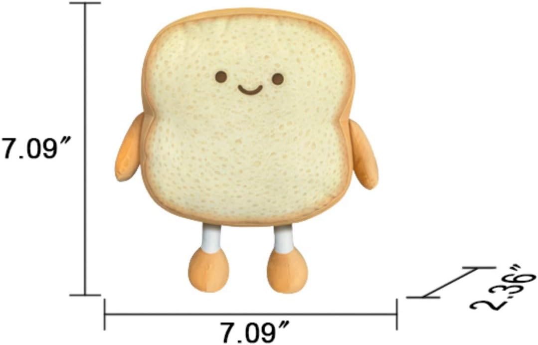 VHYHCY Toast Bread Pillow Funny Food Plush Toy Pillows Small Cute Stuffed Plush Sofa Pillow (Toast Bread,Golden) - Image 6