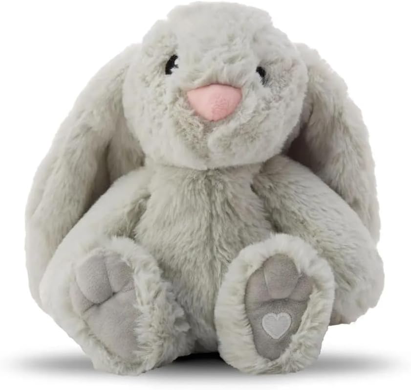 Lavender Life Xander Bunny Gift Set – Plush Comfort Toy, Refillable Scent Bag & Gift Box | Warm/Cool Sensory Plush with Organic Lavender & Cherry Pits | Handmade in USA (Grey) - Image 3