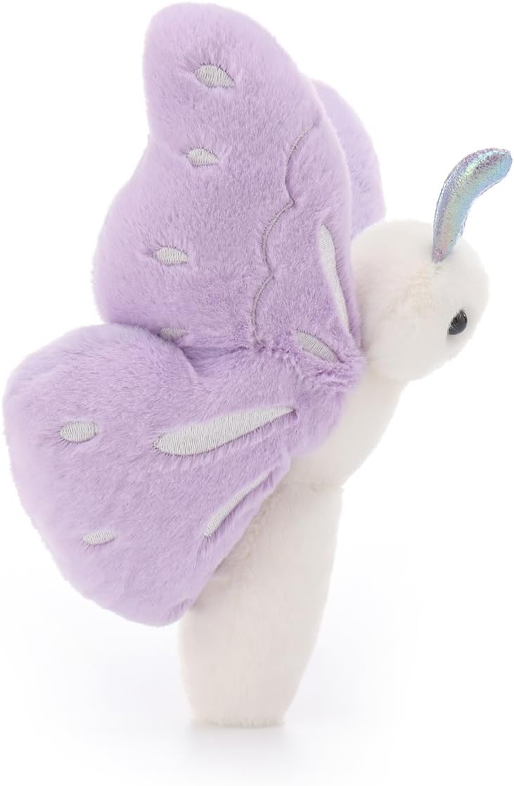 Apricot Lamb Purple Butterfly Stuffed Animals for Kids, Soft Cute Plush Toys for Baby Girl and Boy, 7.5 Inches - Image 6