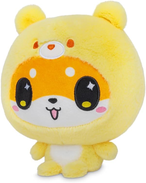 TeeTurtle Cloudheads Mochi The Shiba Inu Dog Plush - 5-Inch Pineapple Cake Scented Teddy Berries Stuffed Animal with Embroidered Details - Soft Cuddly Plush Toys for Kids, Teens, and Adults - Image 4