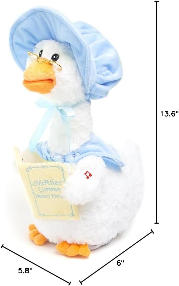 Cuddle Barn - Mother Goose Animated Stuffed Animal, Talking, Story-Telling Plush Toy for Kids, 14" - Image 9