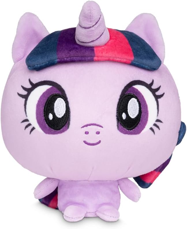 TeeTurtle Cloudheads Twilight Sparkle Plush - 5-Inch Official My Little Pony Stuffed Animal with Embroidered Details - Soft Cuddly Plush Toys for Kids, Teens, and Adults