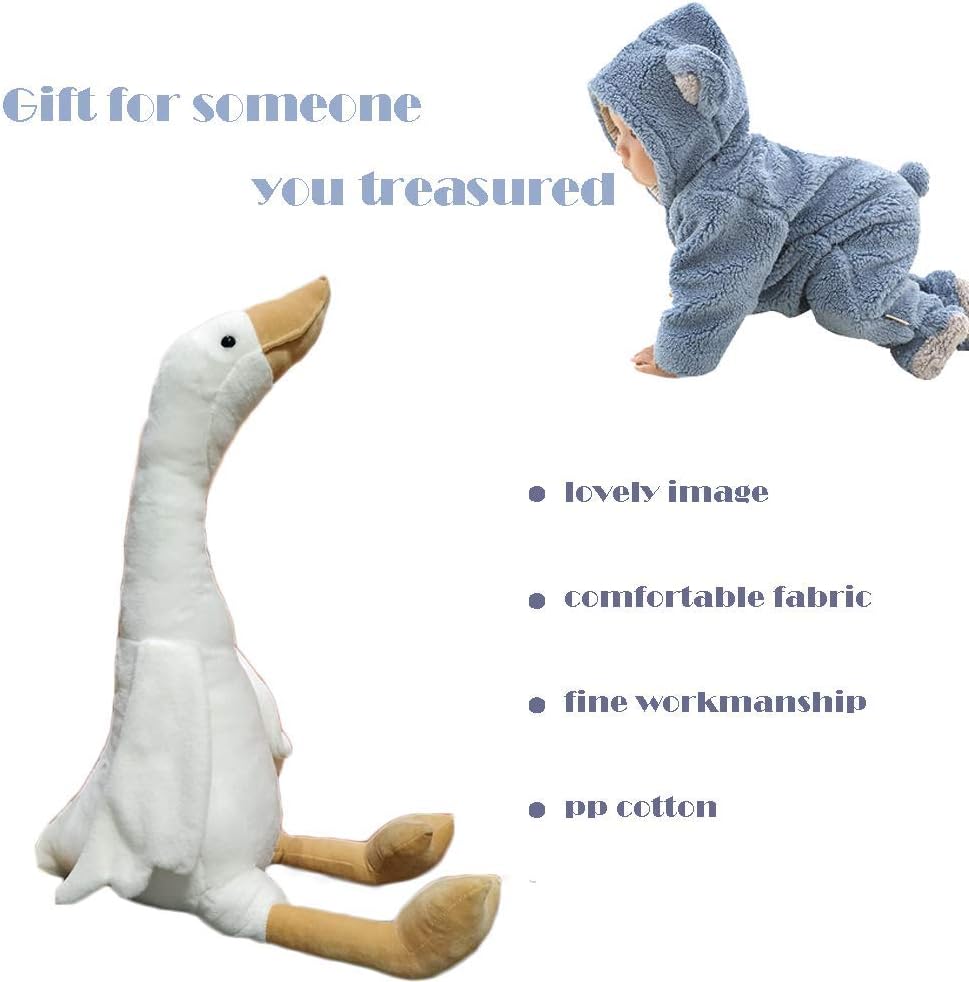 15.7" Swan Stuffed Animal,Goose Plush White Stuffed Animal Toy Gifts for Kids - Image 2