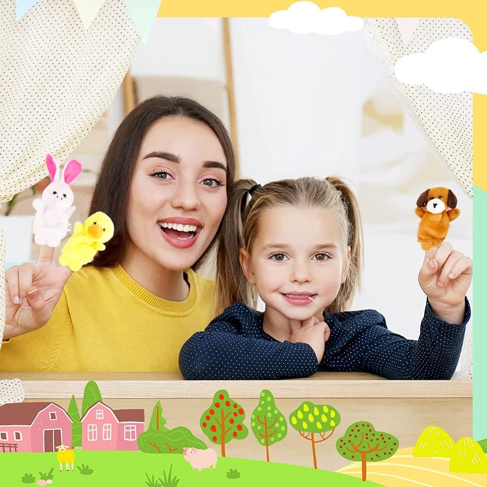 10Pcs Finger Puppets Set - Soft Plush Animals Finger Puppet Toys for Kids, Mini Plush Figures Toy Assortment for Boys & Girls, Party Favors for Shows, Playtime, Schools - Image 3