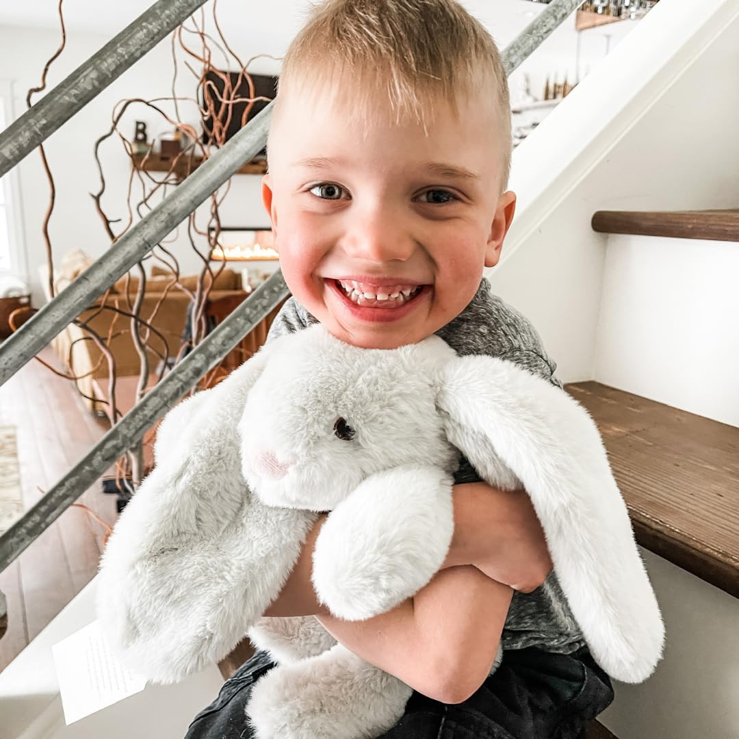 Lavender Life Xander Bunny Gift Set – Plush Comfort Toy, Refillable Scent Bag & Gift Box | Warm/Cool Sensory Plush with Organic Lavender & Cherry Pits | Handmade in USA (Grey) - Image 2