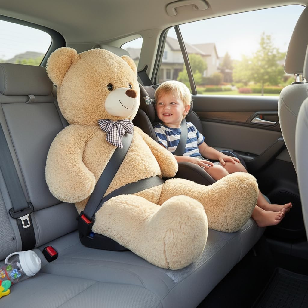 MorisMos Giant Teddy Bear 4 Feet, Cute Big Huge Bear Stuffed Animal 47inch, Classic Teddy Bear Plush Gift for Baby Shower Decorations, Party,Birthday,Valentines Day, Brown - Image 5