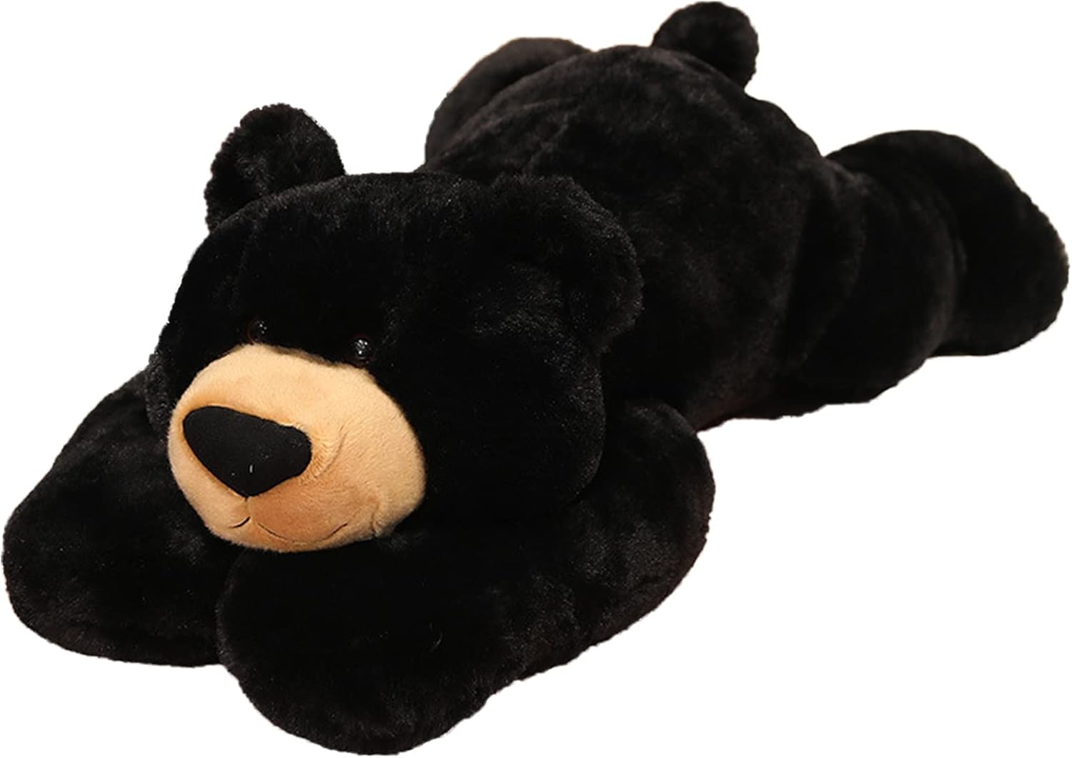 Doireum Weighted Stuffed Animal, 6.2 lbs Black Bear Plush Toy & Throw Pillow Gift for Boys & Girls, 29.5 inch