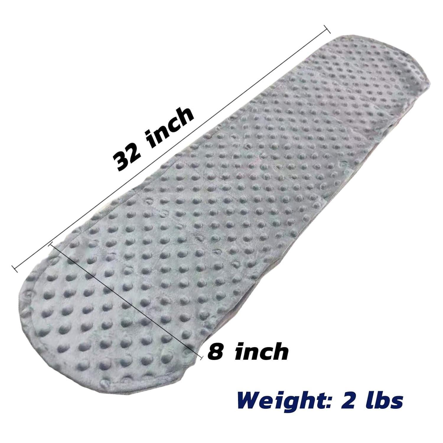 MAXTID Weighted Shoulder Wrap 2 lbs Weighted Relief Wrap for Shoulder, Neck with Glass Beads - Grey Weighted Body Neck Pillows for Adults Kids - Image 4