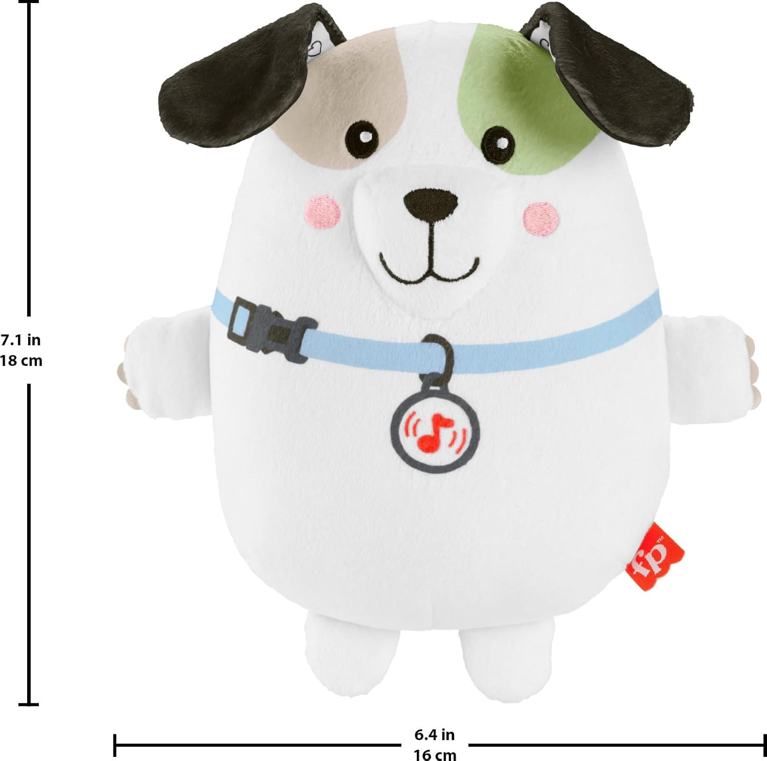 Fisher-Price Baby Toy Calming Vibes Puppy Soother Plush Portable Sound Machine with Vibrations for Newborns 0+ Months - Image 6