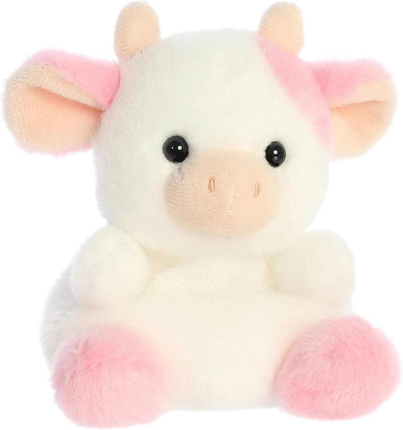 Aurora® Adorable Palm Pals™ Belle Strawberry Cow™ Stuffed Animal - Fun Collectible Plush for Kids and Adult Collectors - Perfect for Decorating Rooms and Birthday Gifts - Pink 6 Inches - Image 3