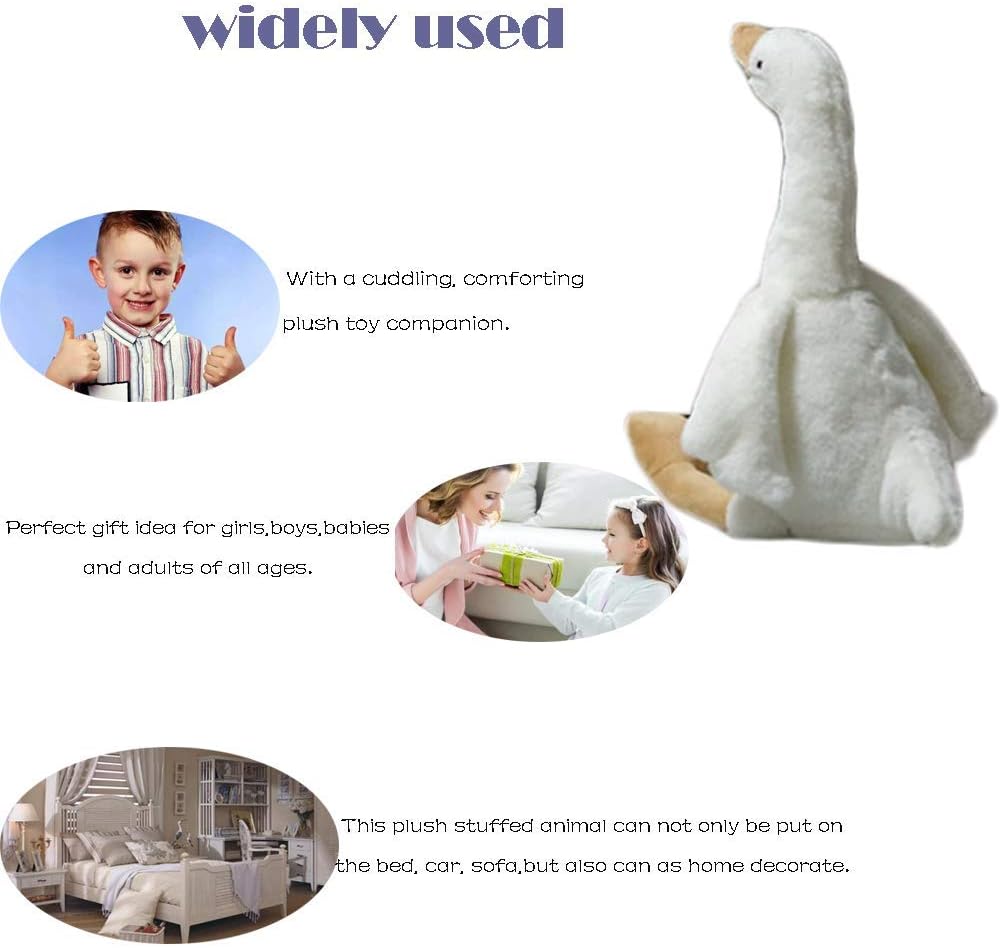 15.7" Swan Stuffed Animal,Goose Plush White Stuffed Animal Toy Gifts for Kids - Image 3