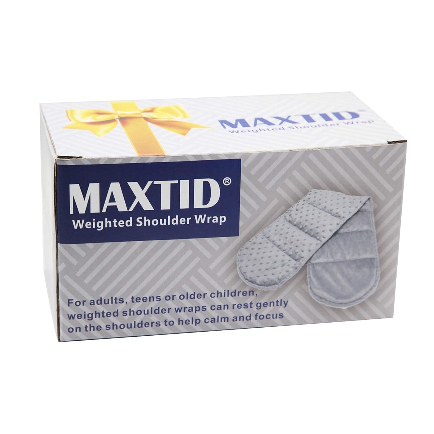 MAXTID Weighted Shoulder Wrap 2 lbs Weighted Relief Wrap for Shoulder, Neck with Glass Beads - Grey Weighted Body Neck Pillows for Adults Kids - Image 5