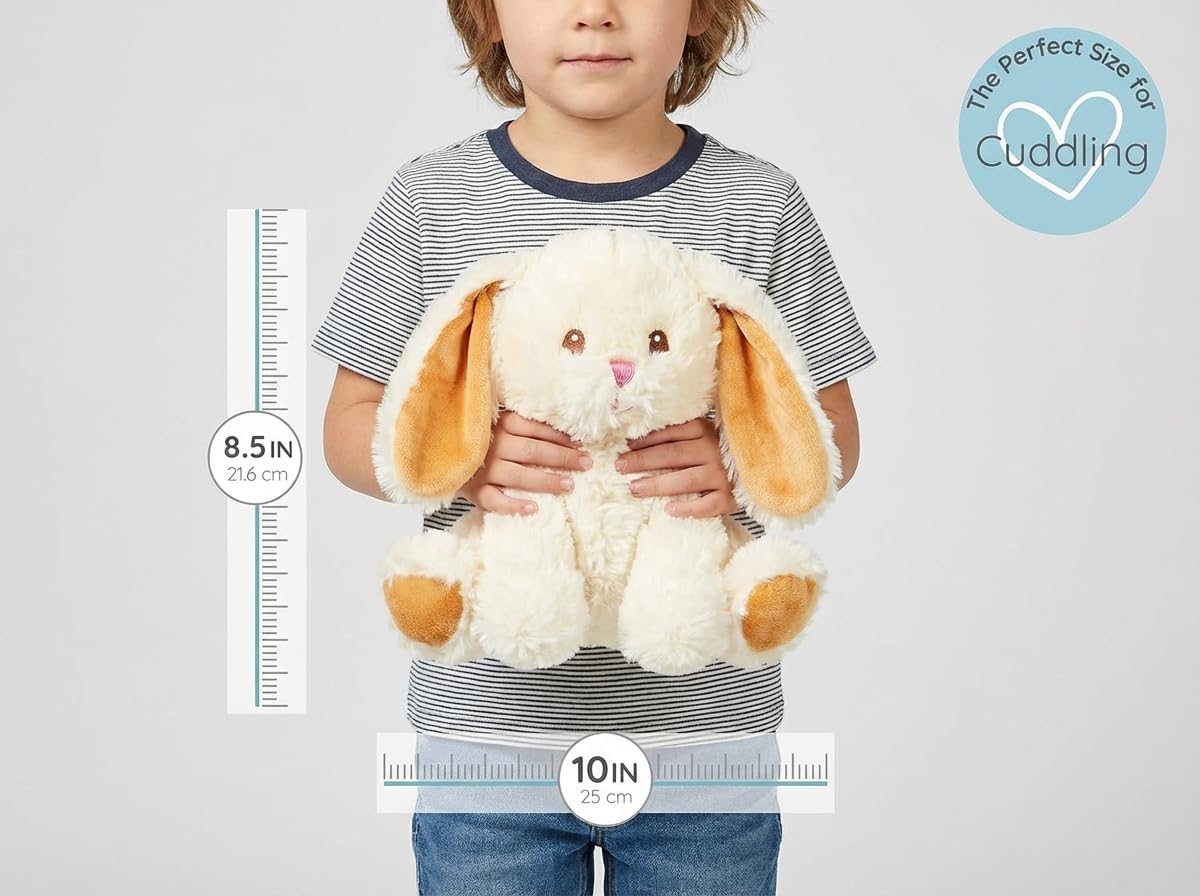Bashful Bunny Microwavable Easter Stuffed Animal, Weighted Heatable and Coolable Lavender Scented Plush for Kids and Adults, 1.5 lb, Warm Pals - Image 4