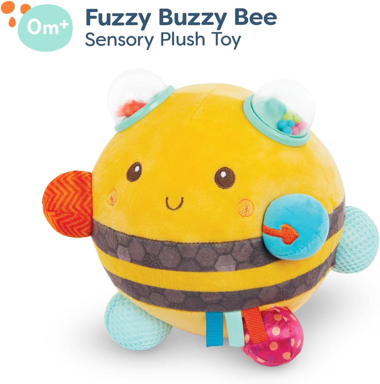 B. toys – Sensory Plush Bumble Bee with Fun Features, Interactive Play, Bumps, Colors, Textures & Sounds, Toys for Infants, Babies – 0+ Months - Image 7