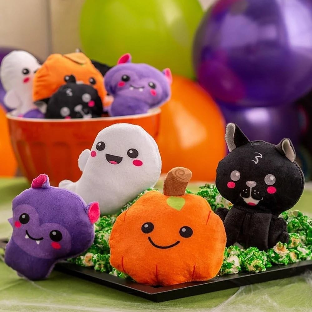 Fun Express Halloween Kawaii Plush Characters - 12 Piece Bulk Party Favors Set for Kids | Mini Stuffed Animals for Classroom Prizes, Treasure Box Toys & Goodie Bag Stuffers | 3.5-4.5 Inch - Image 3