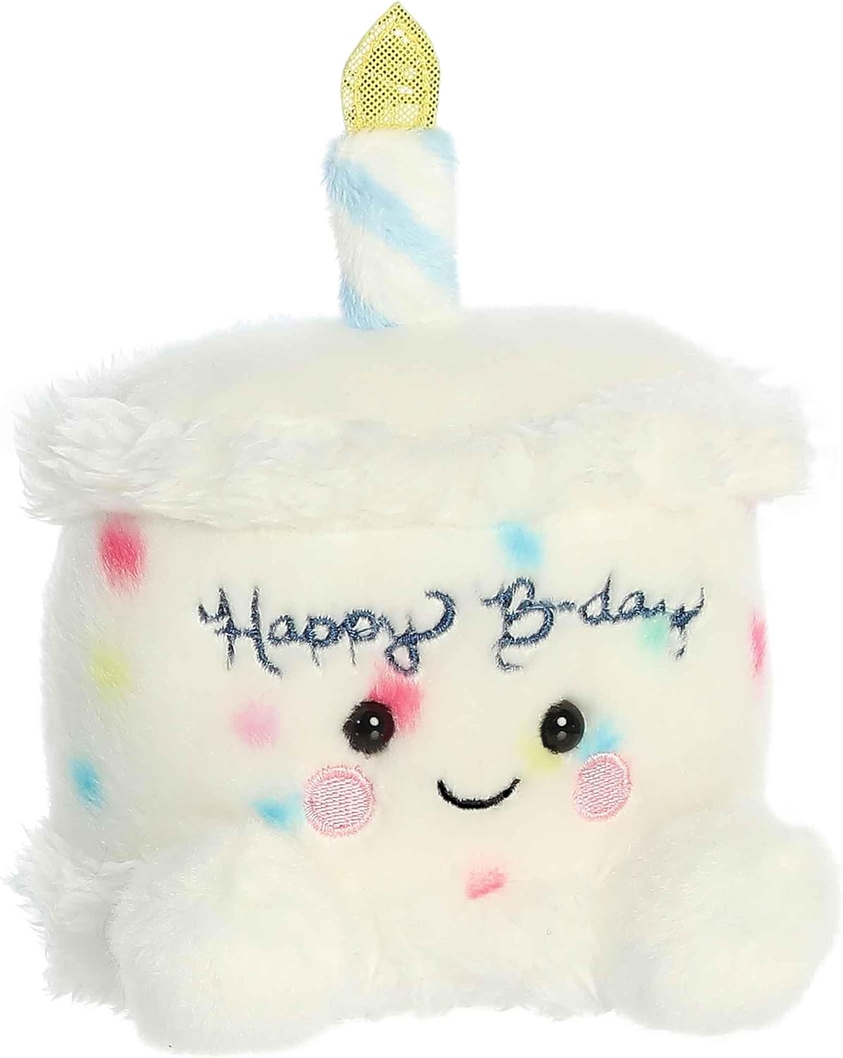 Aurora® Adorable Palm Pals™ Happy B'Day Cake Stuffed Animal - Fun Collectible Plush for Kids and Adult Collectors - Perfect for Decorating Rooms and Birthday Gifts - White 5.5 Inches - Image 3