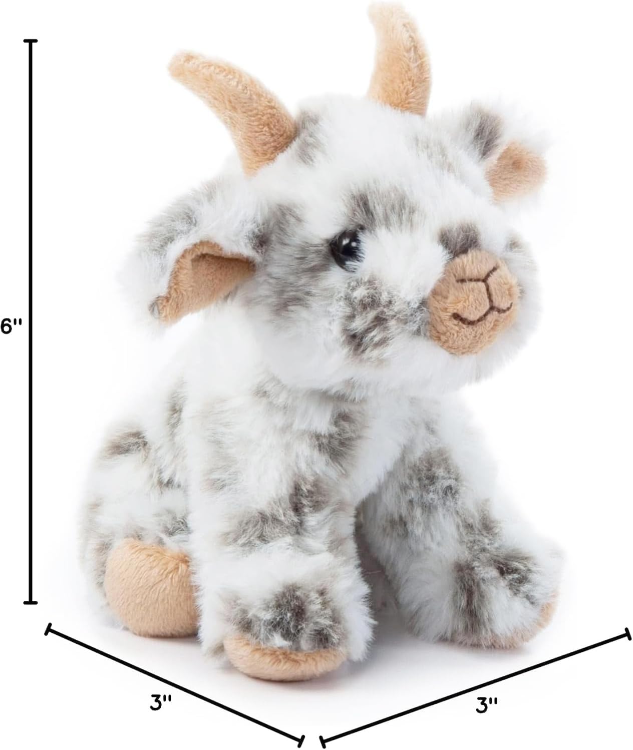 The Petting Zoo Goat Stuffed Animal Plushie, Gifts for Kids, Wild Onez Babiez Farm Animals, Goat Plush Toy 6 inches - Image 11