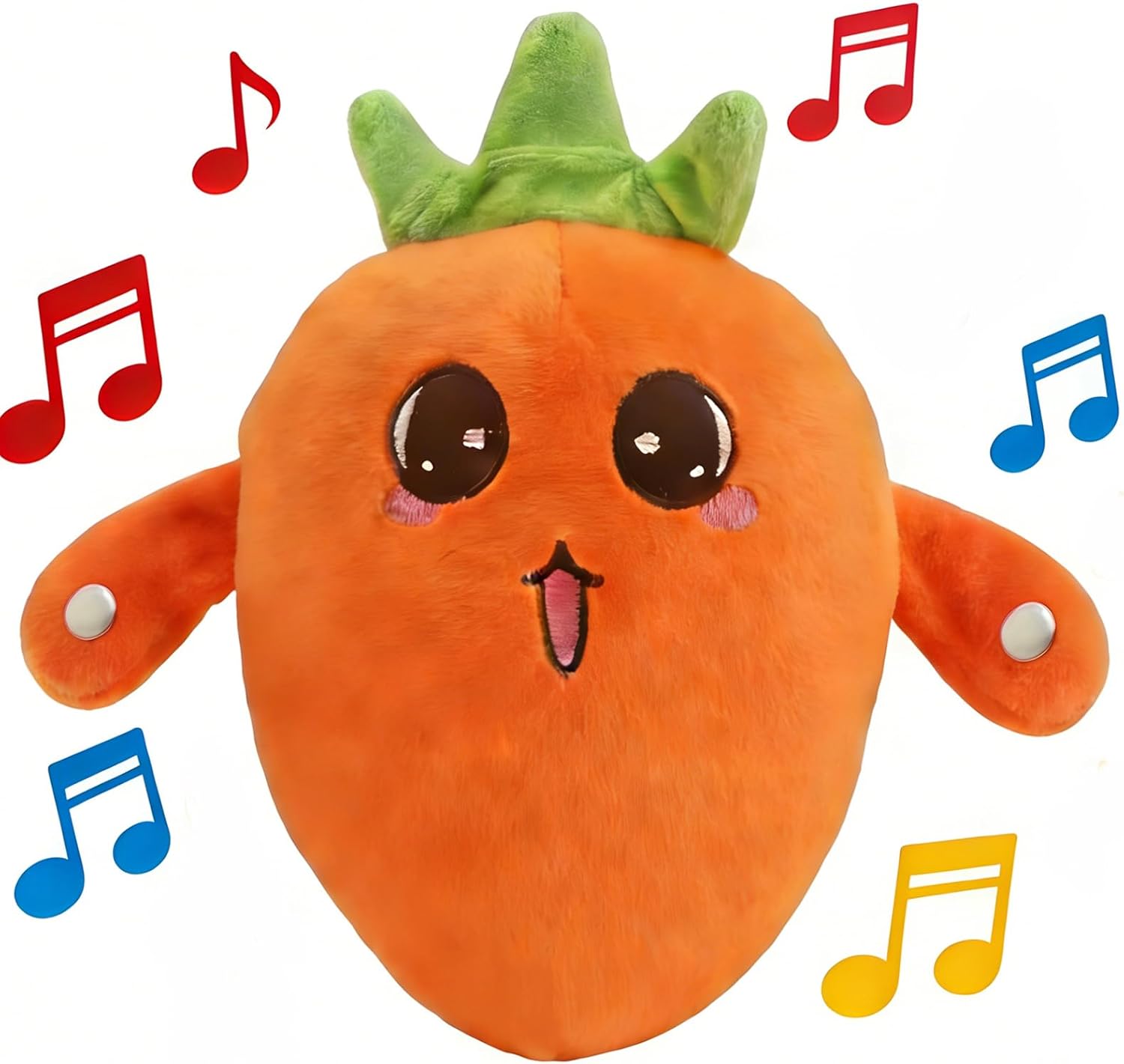 Baby Musical Sensory Toy,nteractive Musical Plush Toy with Sounds,Sensory Activity Learning Educational Kid Toy,Fun Christmas and Birthday Gifts Suitable for Multiplayer interaction (Orange Radish) - Image 8