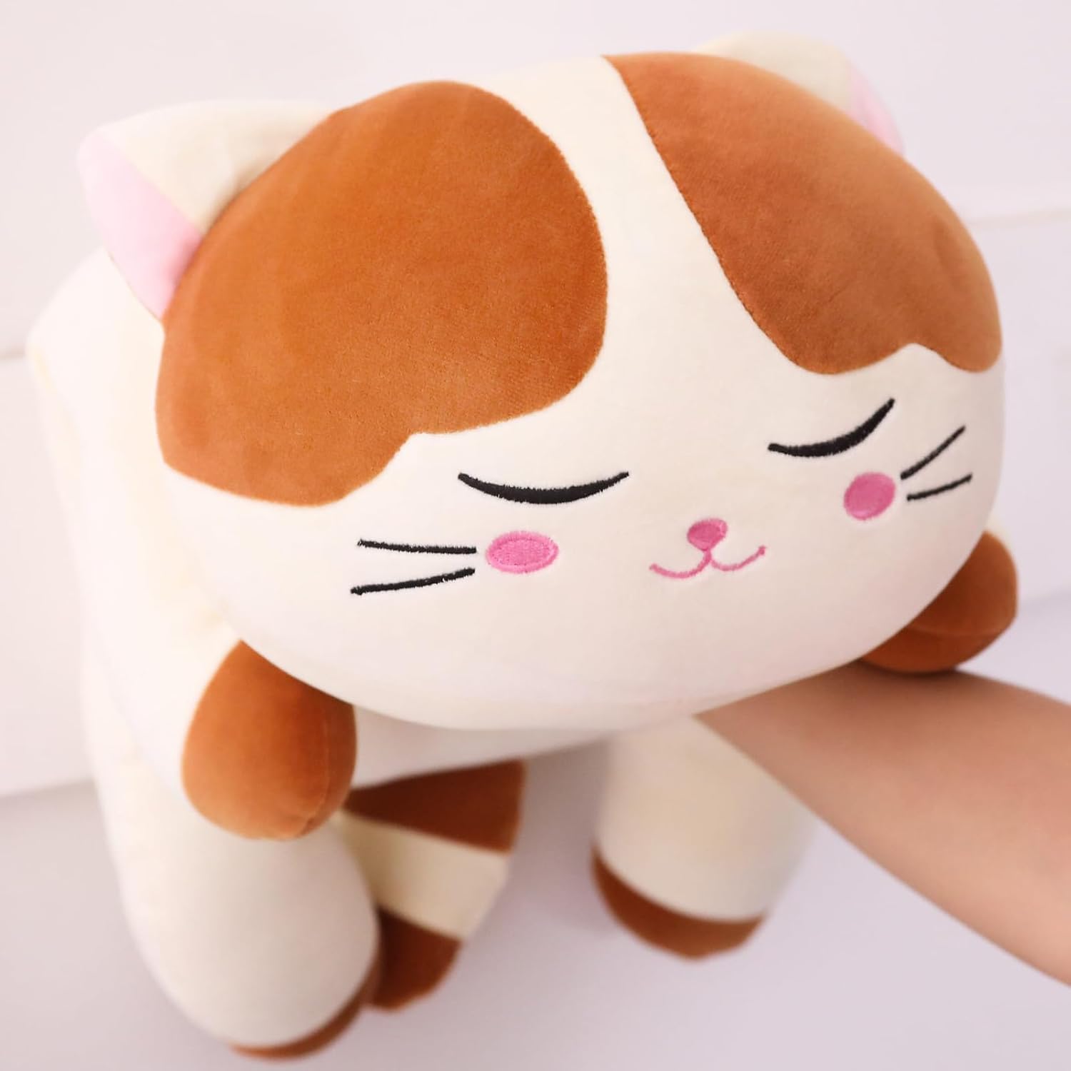 Cat Big Plush Hugging Pillow, Super Soft Kitten Kitty Stuffed Animals Toy Gifts for Kids, Girls, Bed, Christmas, Valentine 21.7" (Brown) - Image 4