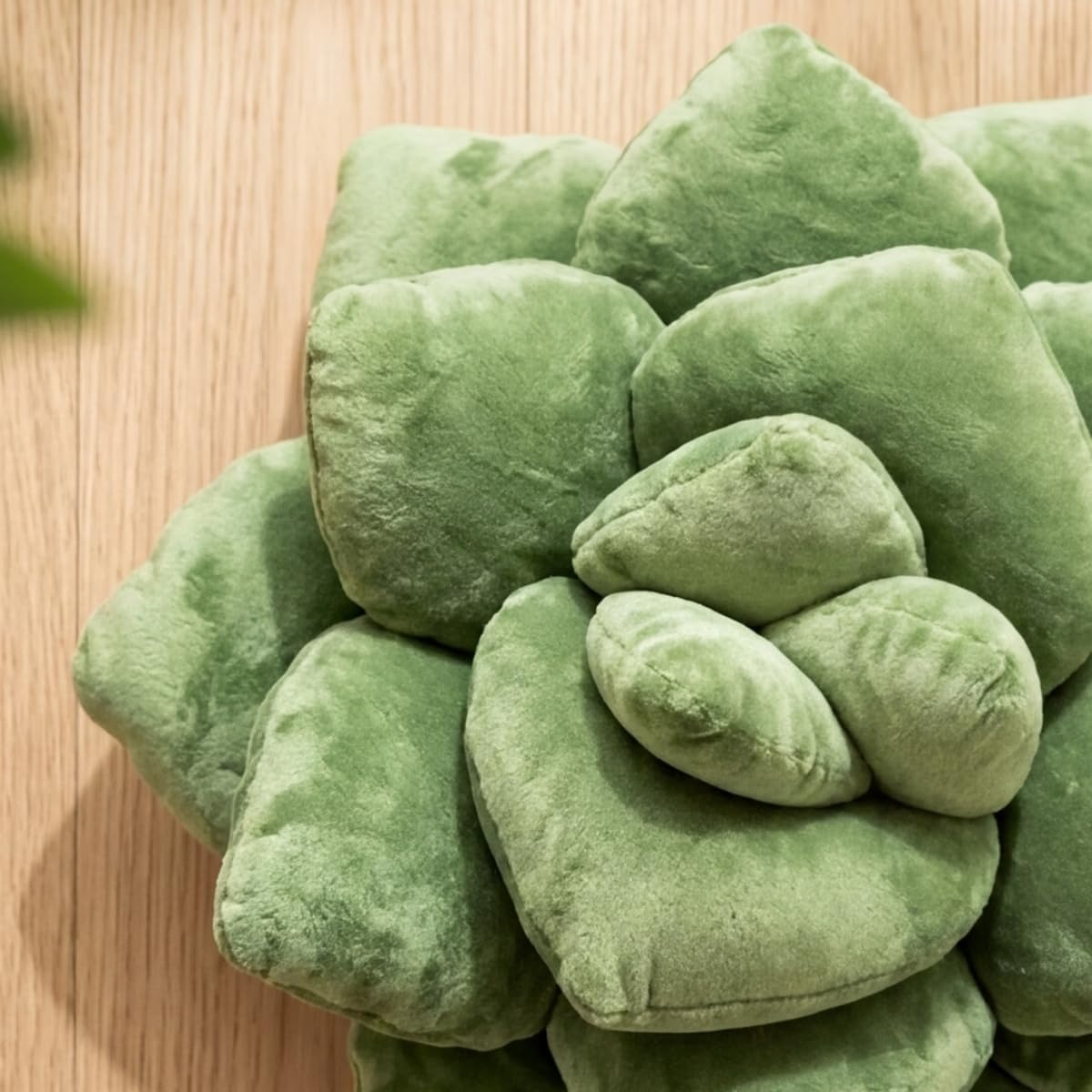 Green Philosophy Co. Succulent® Pillow 16" – Soft 3D Decorative Flower Throw Pillow, Unique Olive Green Plush Flower Cushion, Perfect for Couch, Sofa, Bedroom Decor, Gift for Plant Lovers - Image 9