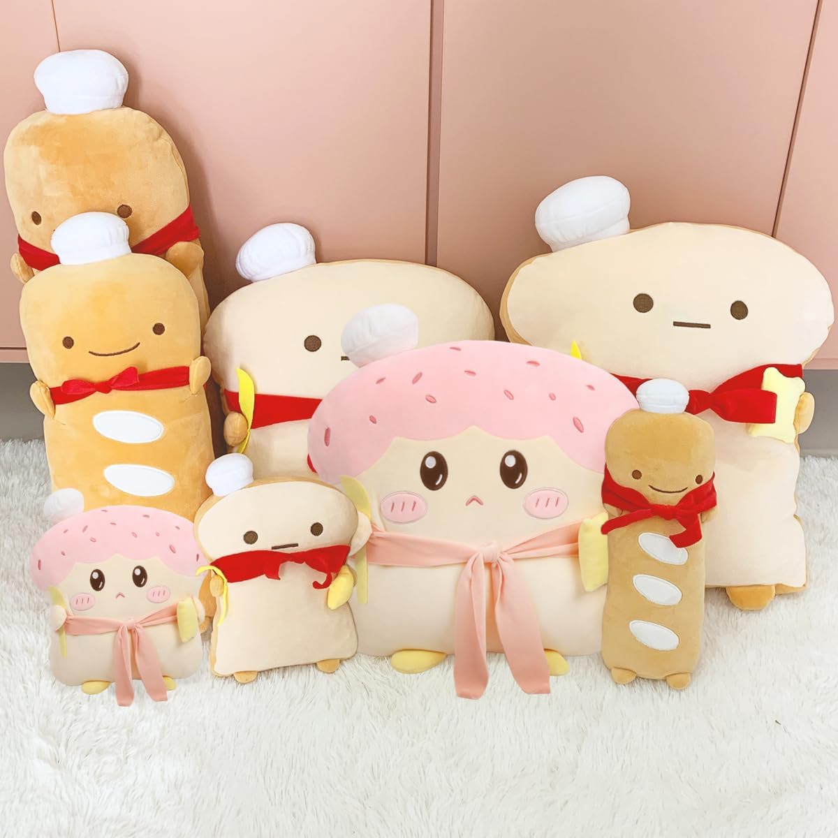 ARELUX 17.7in Funny Toast Bread Pillow,Cute Bread Shape Plush Hugging Pillow,Soft Toast Food Sofa Cushion for Home Decor,Plush Toy Gifts for Kids Birthday - Image 2