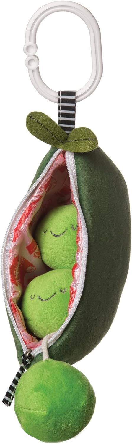 Manhattan Toy Farmer's Market Peas in A Pod Rattle, Squeaker & Travel Baby Toy - Image 2