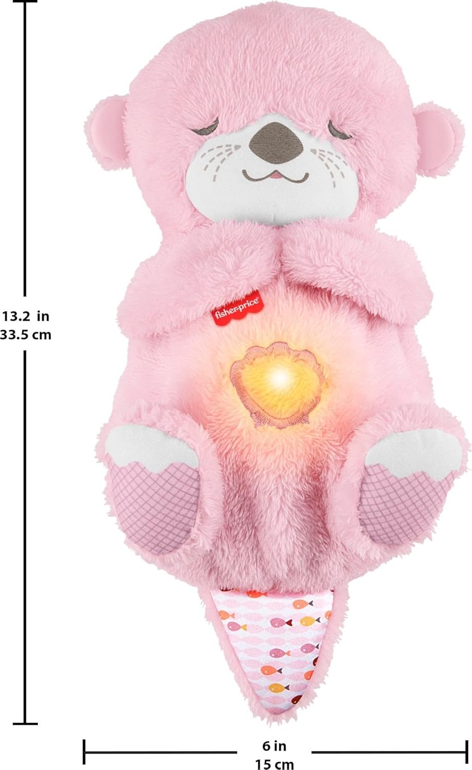 Fisher-Price Baby Toy Soothe ‘n Snuggle Otter Plush, Pink Portable Sound Machine with Breathing Motion & Lights for Newborns Ages 0+ Months - Image 6