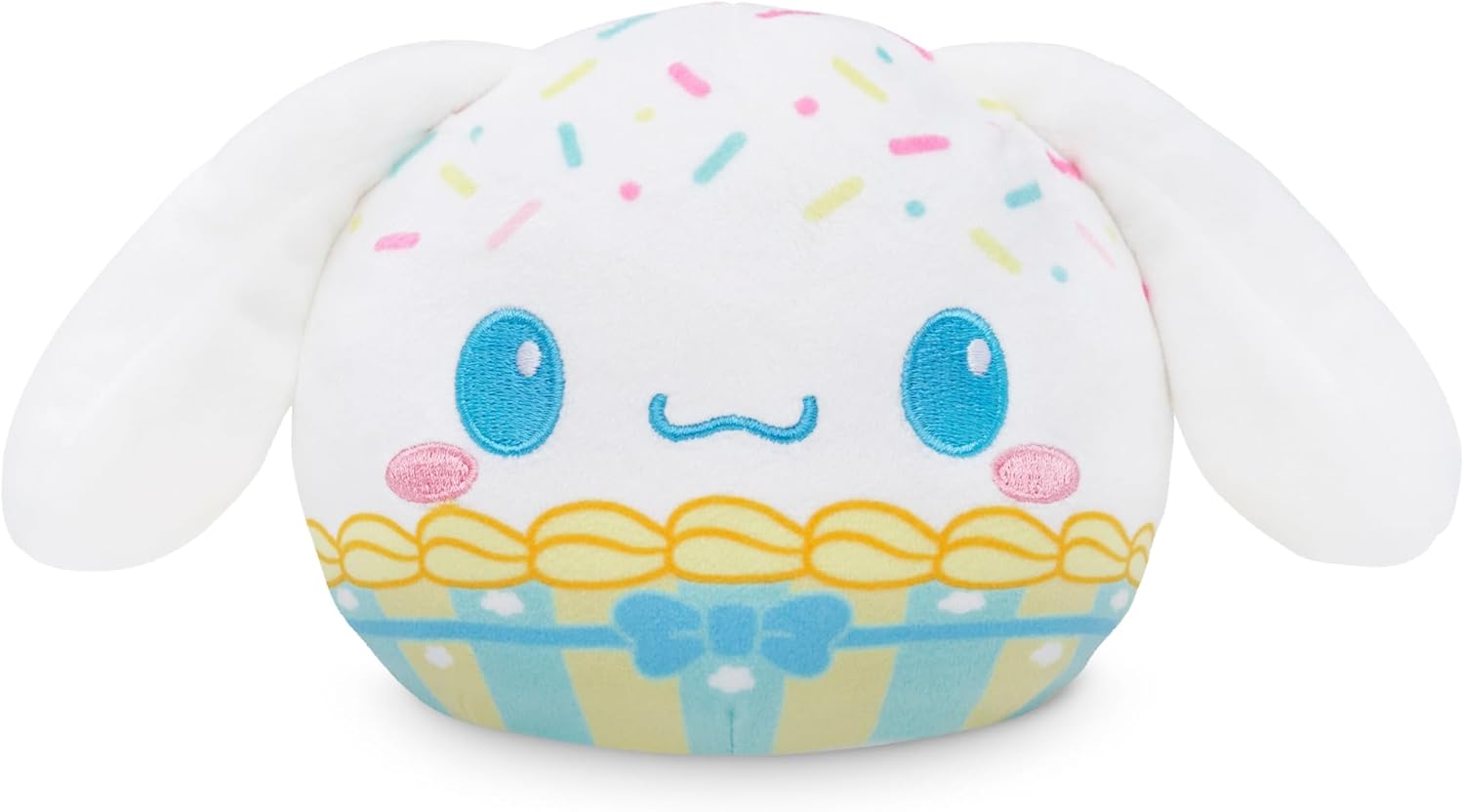 Teeturtle Hello Kitty and Friends Cinnamoroll Reversible 4" Cupcake Scented Plushie - Cute Kawaii Soft Sanrio Stuffed Animal - Smells Like Cake!