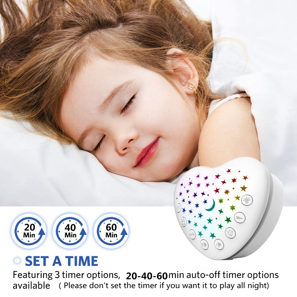 BEREST A13 White Noise Machine & Baby Sleep Soother with 15 Soothing Sounds & Projector Night Light Music Box, Cry Sensor, Rechargeable, Portable for Newborns, Toddlers, Attaches to Crib - Image 6