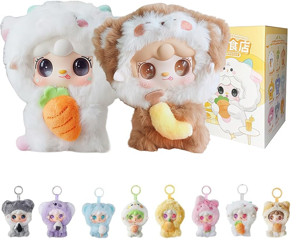 Yooki V10 Hug Gourmet Restaurant Limited Series Vinyl Plush Blind Box 1PC (1 of 9 Possible Styles) Cute Figures Collectible Toys Birthday Gifts (1Pc BlindBox)