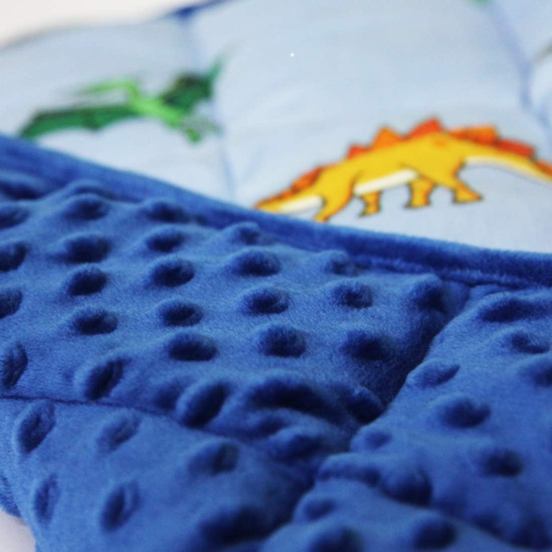 MAXTID Weighted Lap Pad for Kids 5 Pound Travel Size Mini Weighted Lap Blanket Blue Dinosaur 16"x22" for Kids Boys Sensory Gifts - Image 5