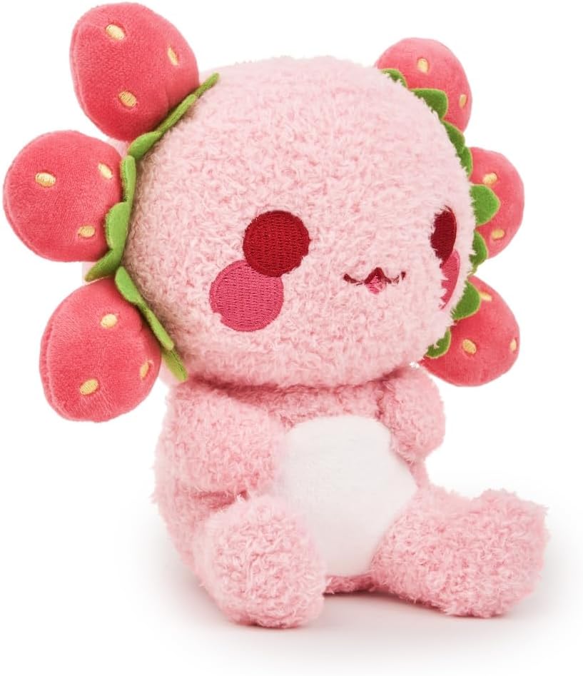 Scented Plush - Lil Strawberry Axolotl by PlushGoals | Cute Pink Plushie with Yummy Berry Scent | Kawaii Fruit Themed Stuffed Animal | Great Valentines Holiday Birthday Gift for Girls, Women - 6" - Image 4