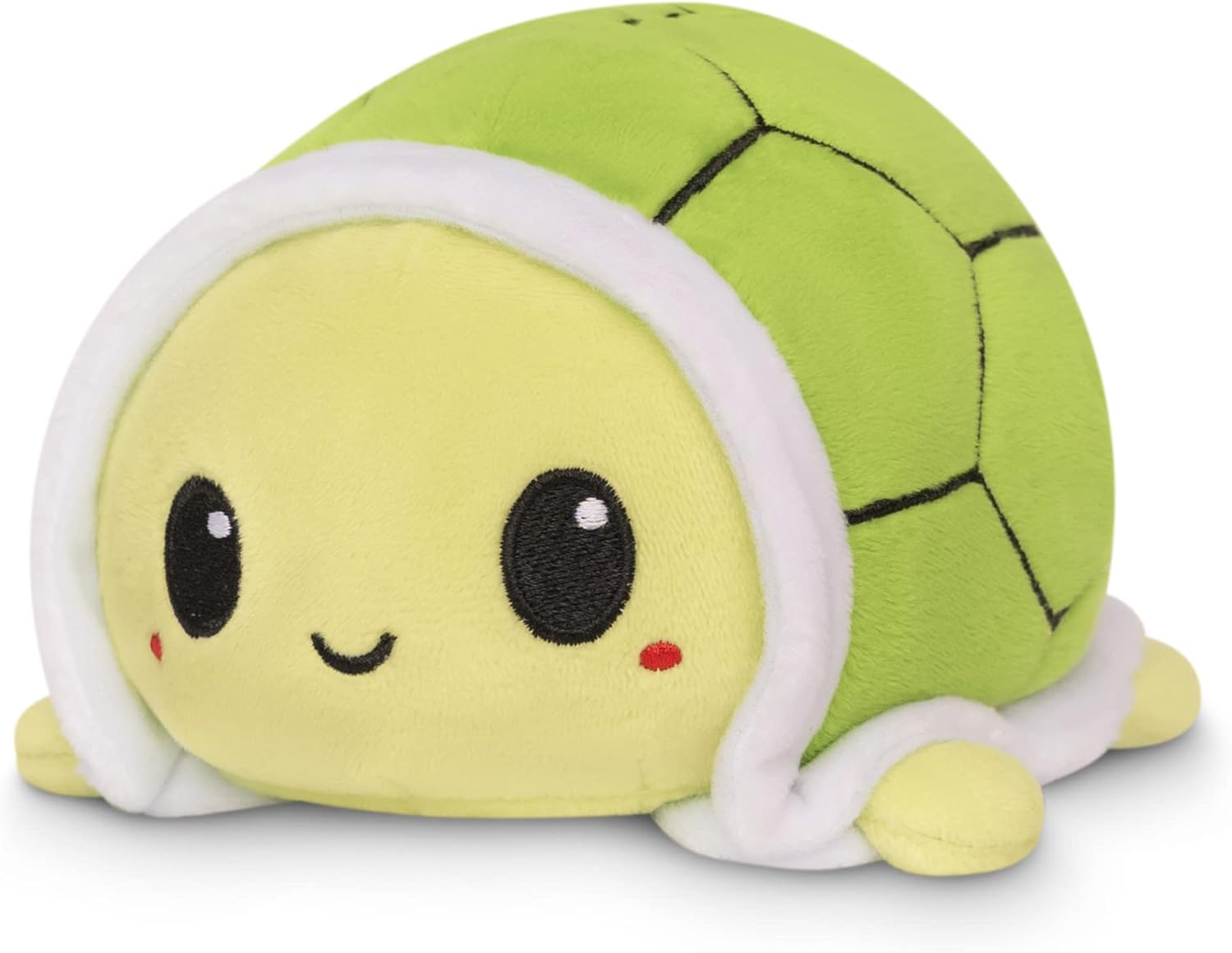 TeeTurtle - The Original Reversible Turtle Plushie - Strawberries + Flowers - Cute Sensory Fidget Stuffed Animals That Show Your Mood - Image 2