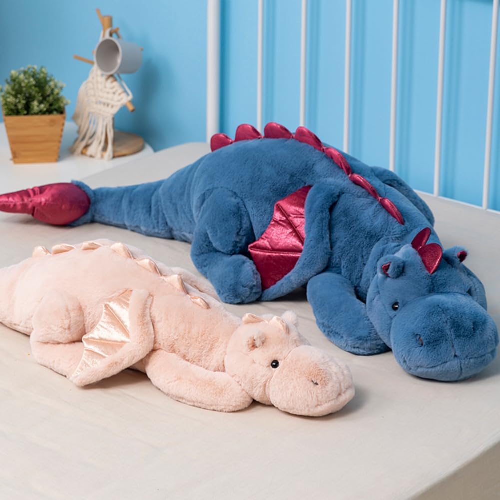 43.3Inches 7Lbs Blue Weighted Dragon Stuffed Animal, Large Blue Weighted Dragon Plush Toy for Kids and Adults(2025 Update Version) - Image 7