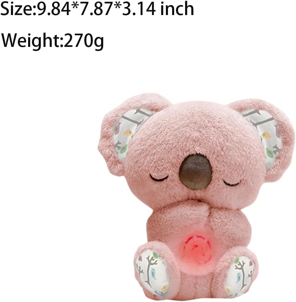Breathing Koala Stuffed Animal - with Soothing Music & Rhythmic Breathing Motion for Anxiety Relief and Sleep, Emotional Support Plush Toy for Adults and Kids (Pink) - Image 8