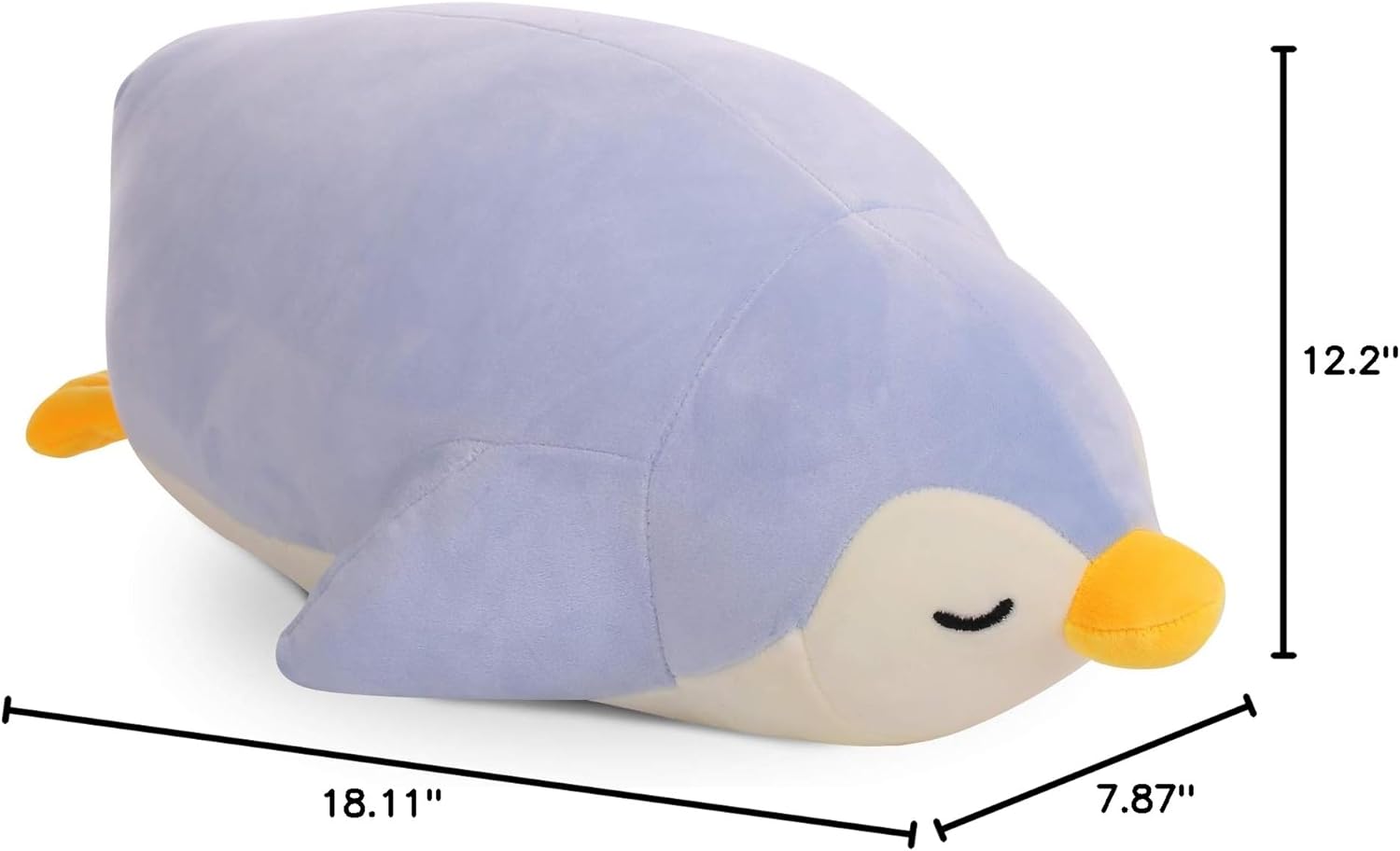 DENTRUN Penguin Stuffed Animals Bulk, Cute Penguin Plush Doll Play Toys for Kids Girls Boys Adults Birthday Xmas Halloween Present Adorable Soft Plushies, 12.20/18.11/22.44/25.98 Inchs, Blue, Black - Image 10