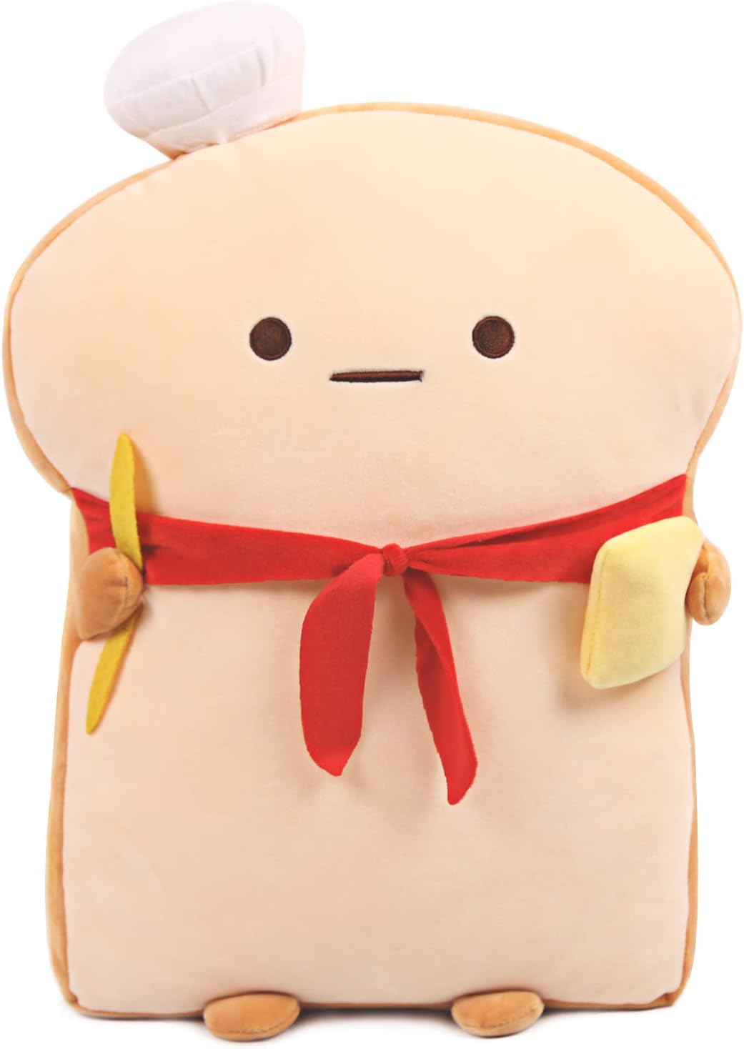 ARELUX 17.7in Funny Toast Bread Pillow,Cute Bread Shape Plush Hugging Pillow,Soft Toast Food Sofa Cushion for Home Decor,Plush Toy Gifts for Kids Birthday