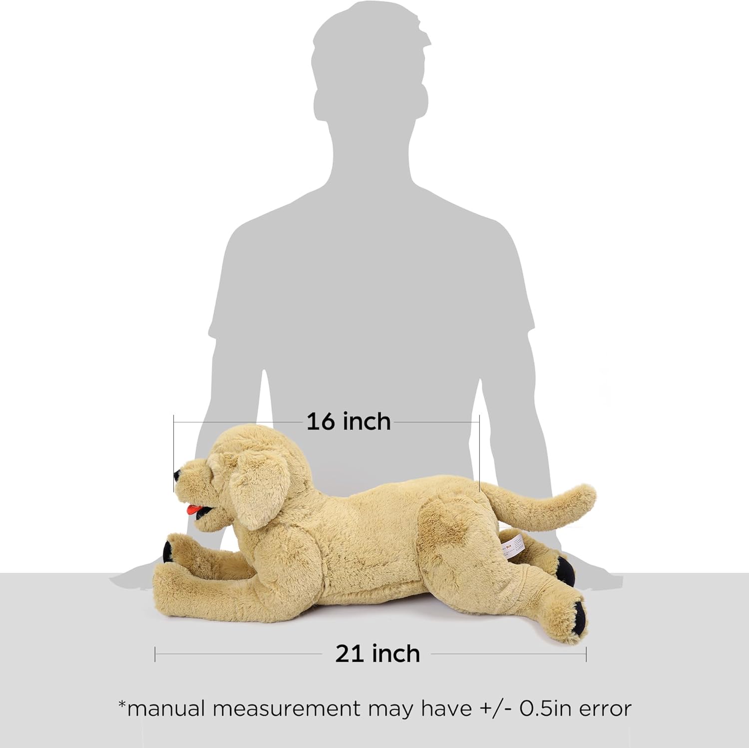 LotFancy Dog Stuffed Animals Plush, 21" Soft Cuddly Golden Retriever Plush Toys, Large Stuffed Dog, Puppy Dog Stuffed Animals, Easter Birthday Gift for Kids Girls Boys - Image 6