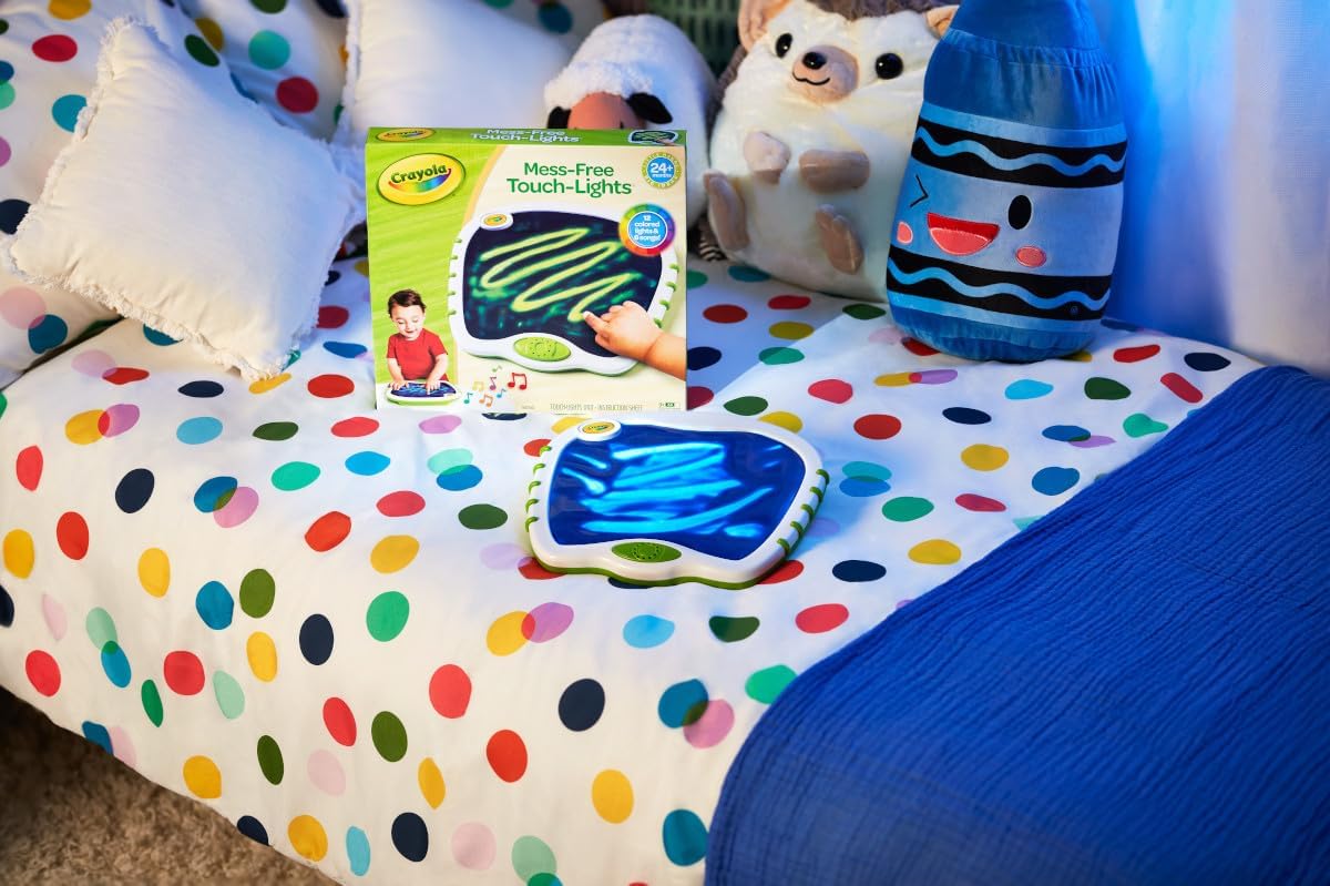 Crayola Toddler Touch Lights, Musical Sensory Toys for Toddlers, Learning Gifts, Light Up Drawing Pad, Mess Free Painting, Travel Activity, 2+ - Image 7